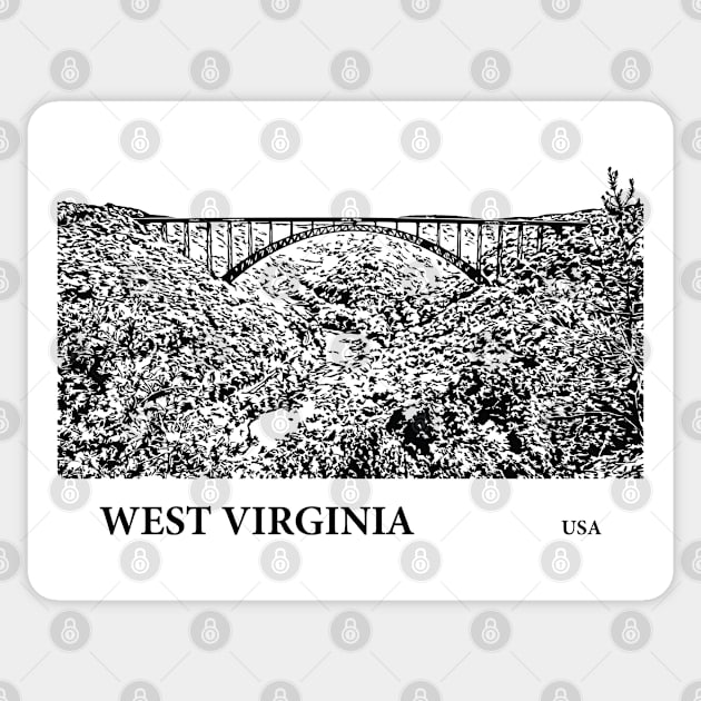 West Virginia USA Sticker by Lakeric